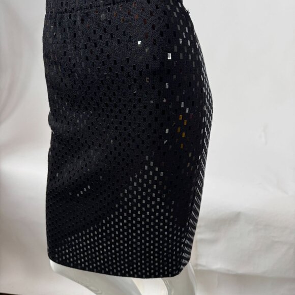 St John Vintage Black & White Sequin Jacket & Skirt Set Size 2 USA-Made Elegant - Picture 15 of 16